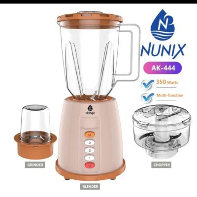 Nunix AK-444 Blender, Grinder & Chopper (3-in-1)