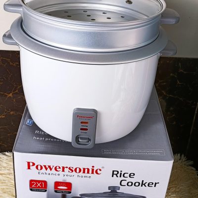 Powersonic 2-in-1 Rice Cooker & Steamer